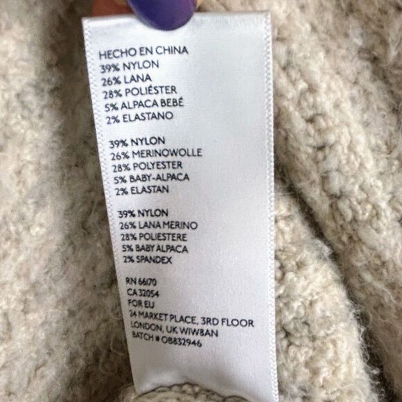 Sleeping on Snow Anthropologie Open Front Cardigan Sweater Merino Wool Alpaca M - Picture 15 of 15